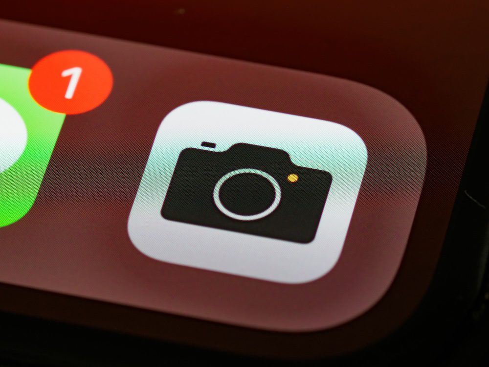 A photo of the iPhone's camera app icon